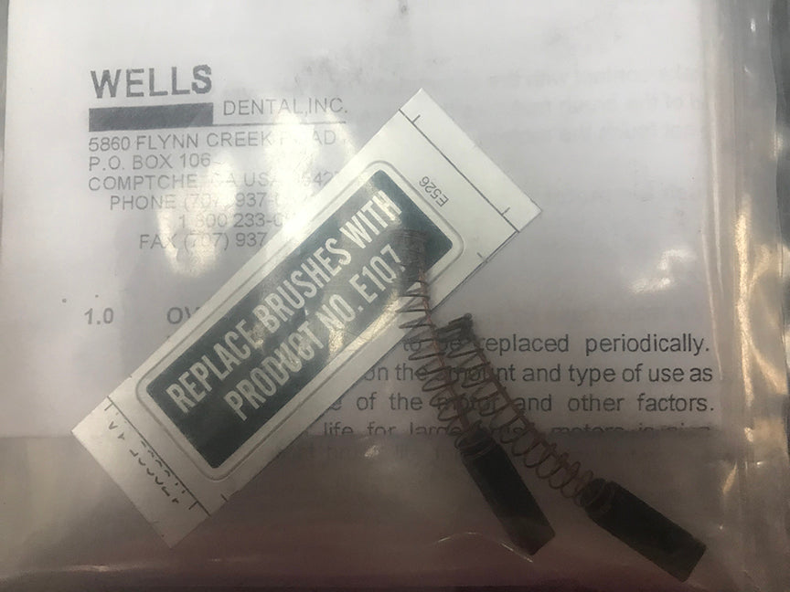 Wells Replacement Brushes (E107) Bodine Small