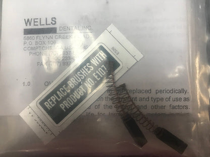Wells Replacement Brushes (E107) Bodine Small