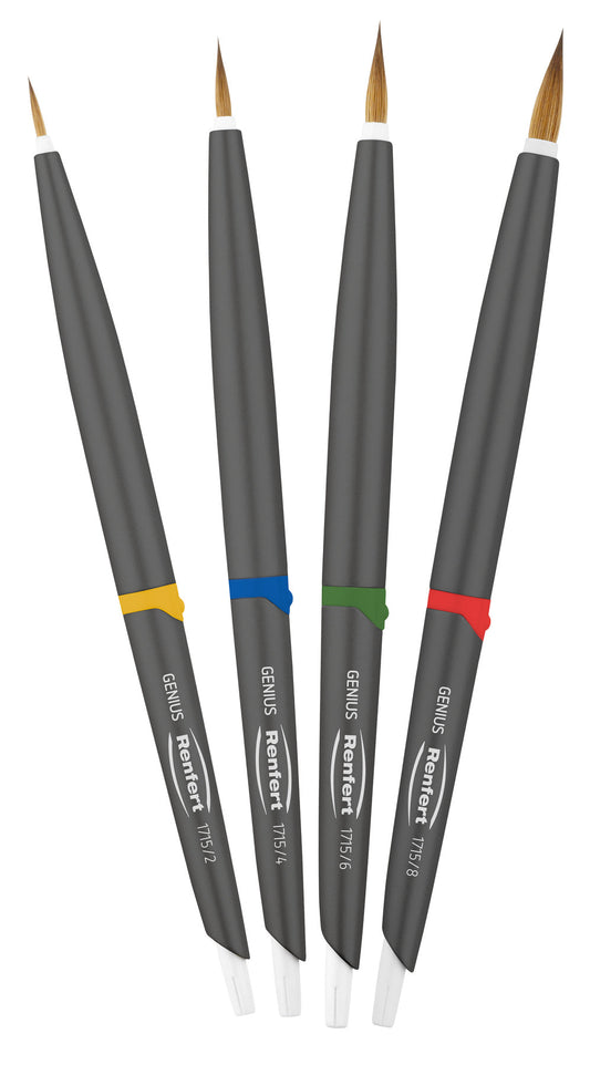 GENIUS brushes (4 pcs) Set with 4 brush sizes (2, 4, 6, 8 )