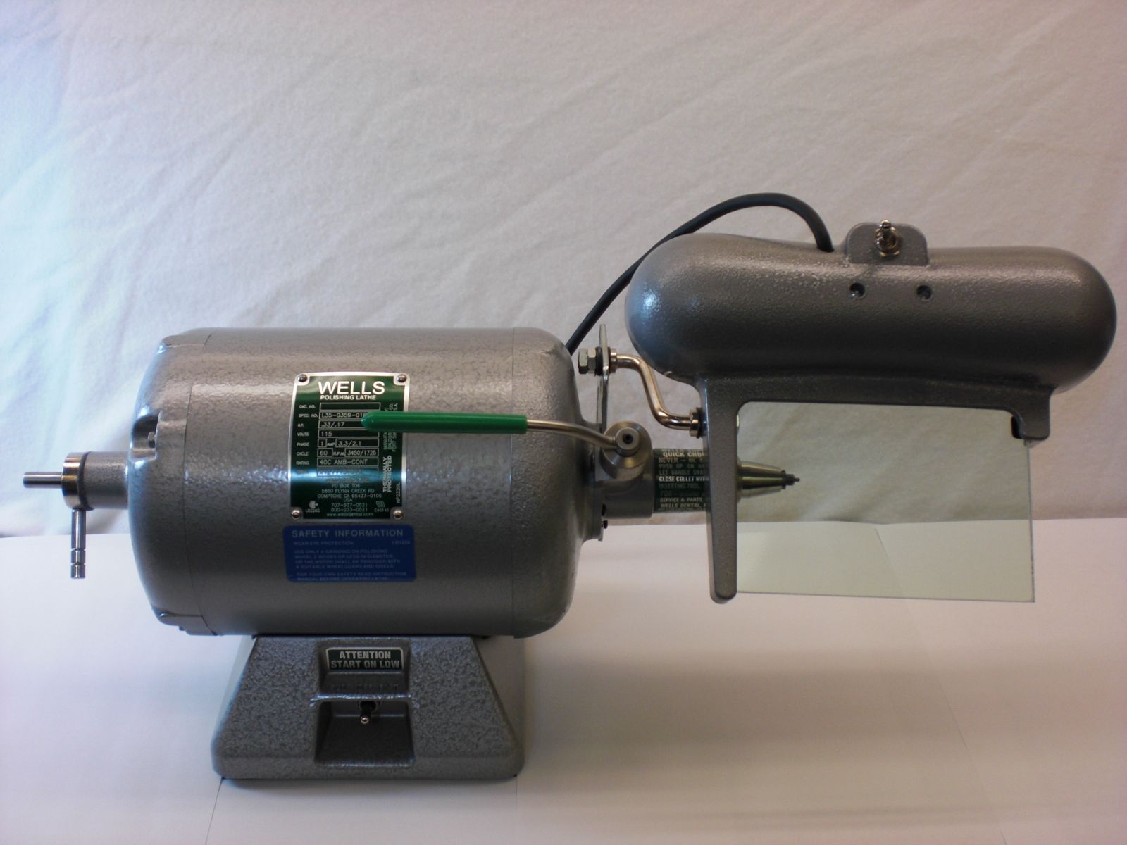 WELLS Lathe & Quick Chuck 1/3hp with Light Shield (U523)