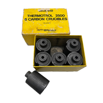 Jelenko Thermotrol 2500 Carbon Crucibles, qty 6  **LAST BOX AVAILABLE**