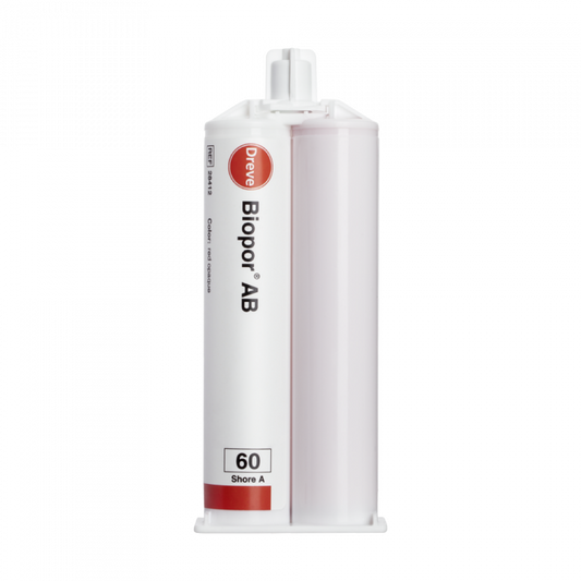 Dreve Biopor AB colorless-transparent, 60 Shore A, 8 x S 50 dbl cartridges of 2 x 25 ml A+B