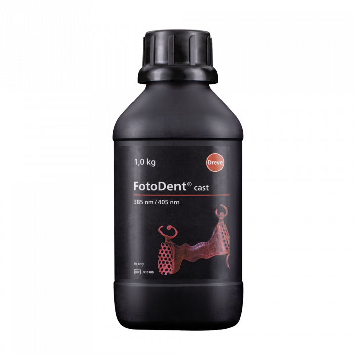 Dreve - FotoDent® cast 385/405 nm - 1.0kg Bottle, Red Transparent