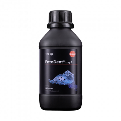 Dreve - FotoDent® tray2 385/405 nm - 1.0kg Bottle, Blue Transparent